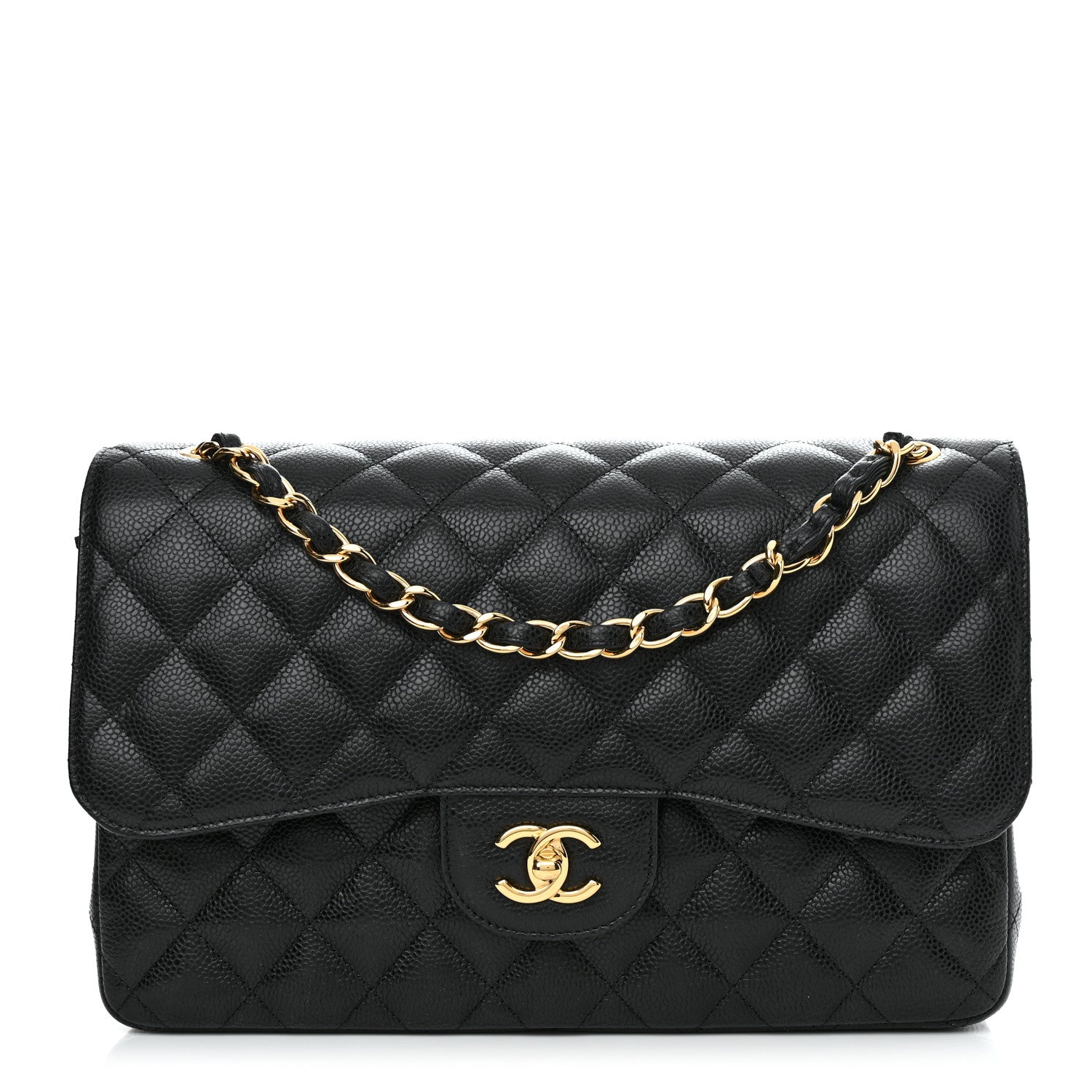 Chanel Caviar Quilted Jumbo Double Flap Black 1 of 11