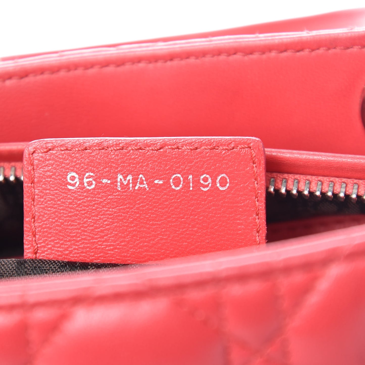 Lambskin Cannage Medium Lady Dior Red