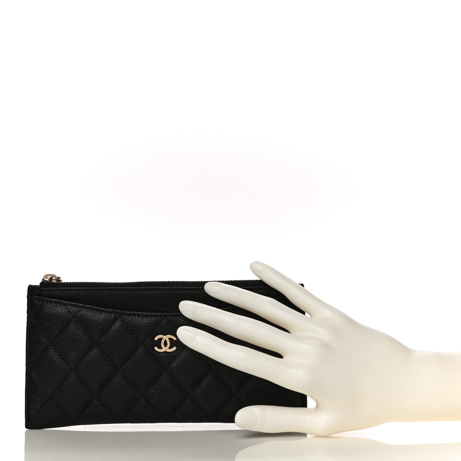 Chanel Caviar Quilted Classic Zip Pouch Black 2 of 11