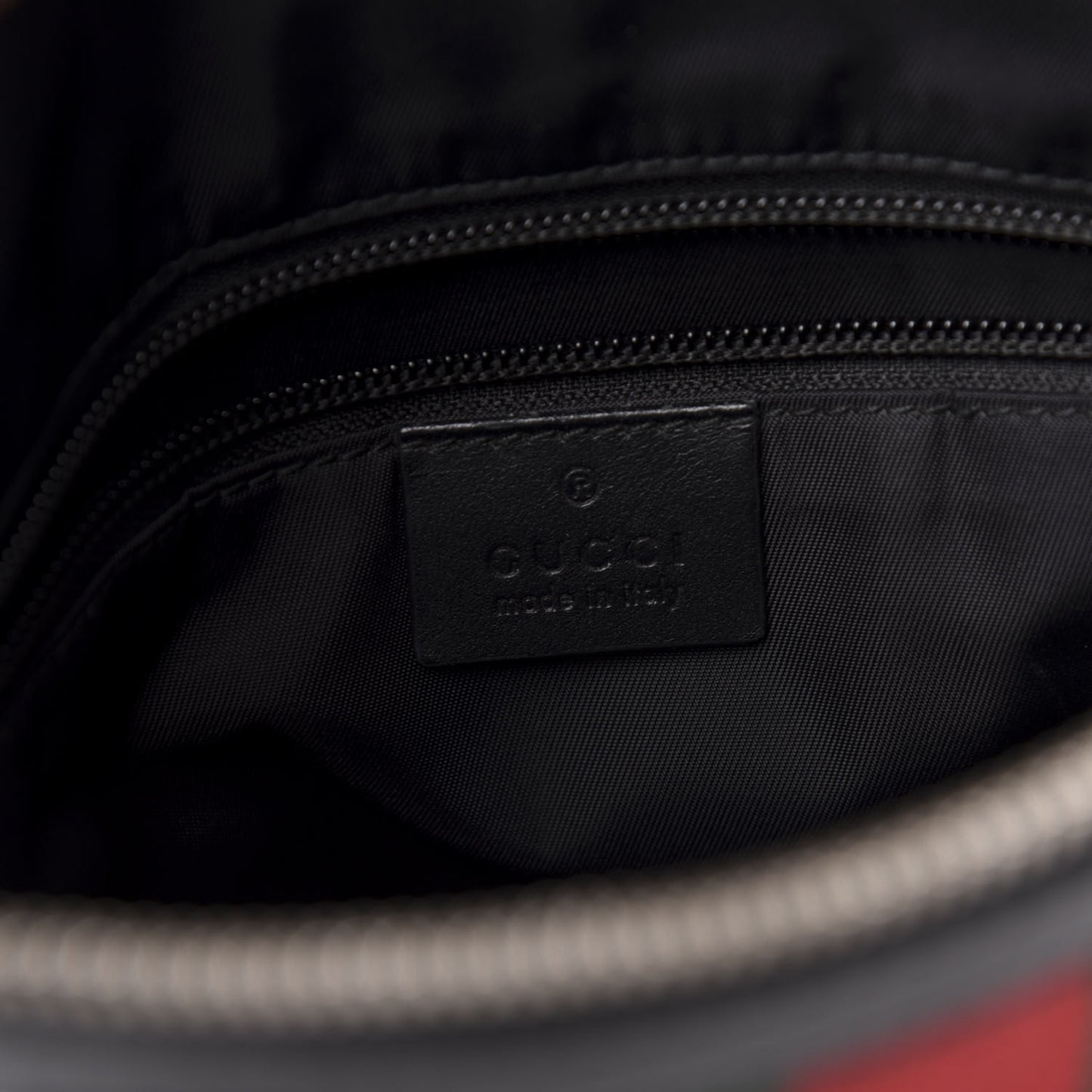 GG Supreme Monogram Web Messenger Bag Black