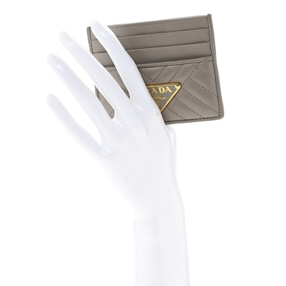 Prada Nappa Impunture Logo Card Holder Pomice 2 of 10