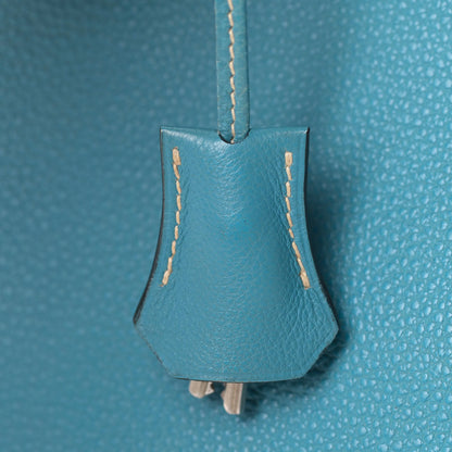 Hermes Taurillon Clemence Birkin 30 Blue Jean 29 of 46