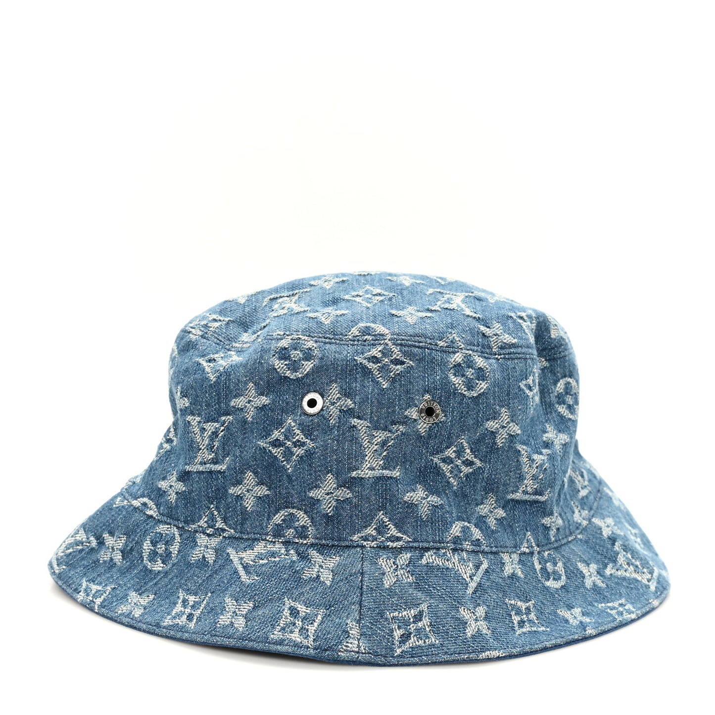 Monogram Denim Essential Bucket Hat Blue