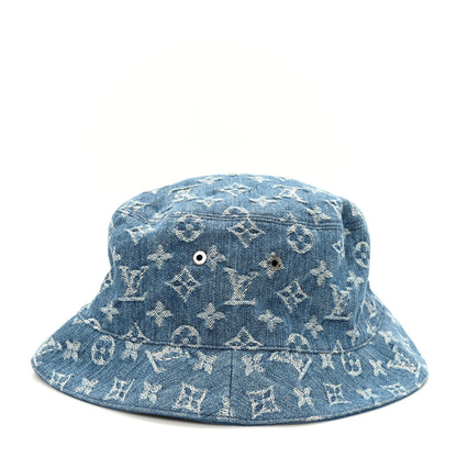 Louis Vuitton Monogram Denim Essential Bucket Hat Blue 4 of 9
