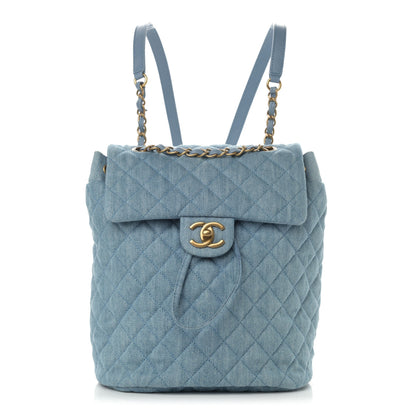Chanel Washed Denim Quilted Small Urban Spirit Backpack Light Blue 1 of 11