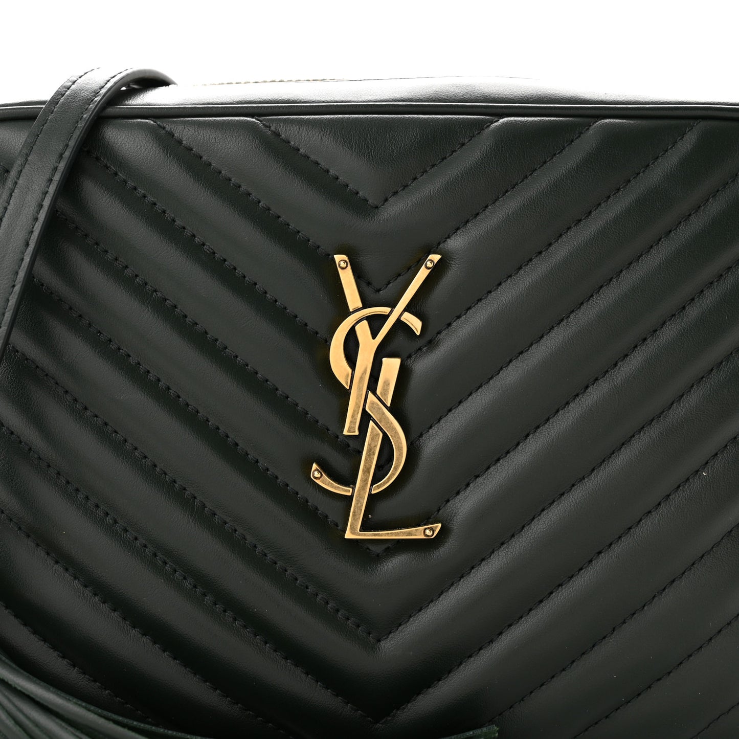 Calfskin Matelasse Monogram Lou Camera Bag Military Green
