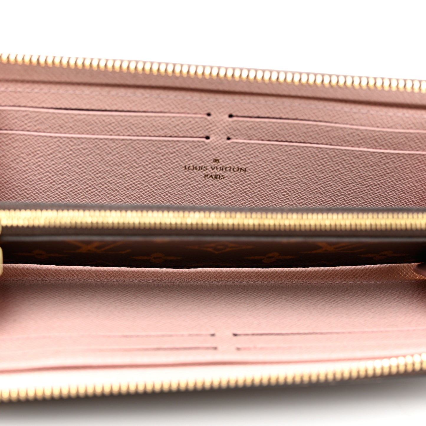 Monogram Clemence Wallet Rose Ballerine