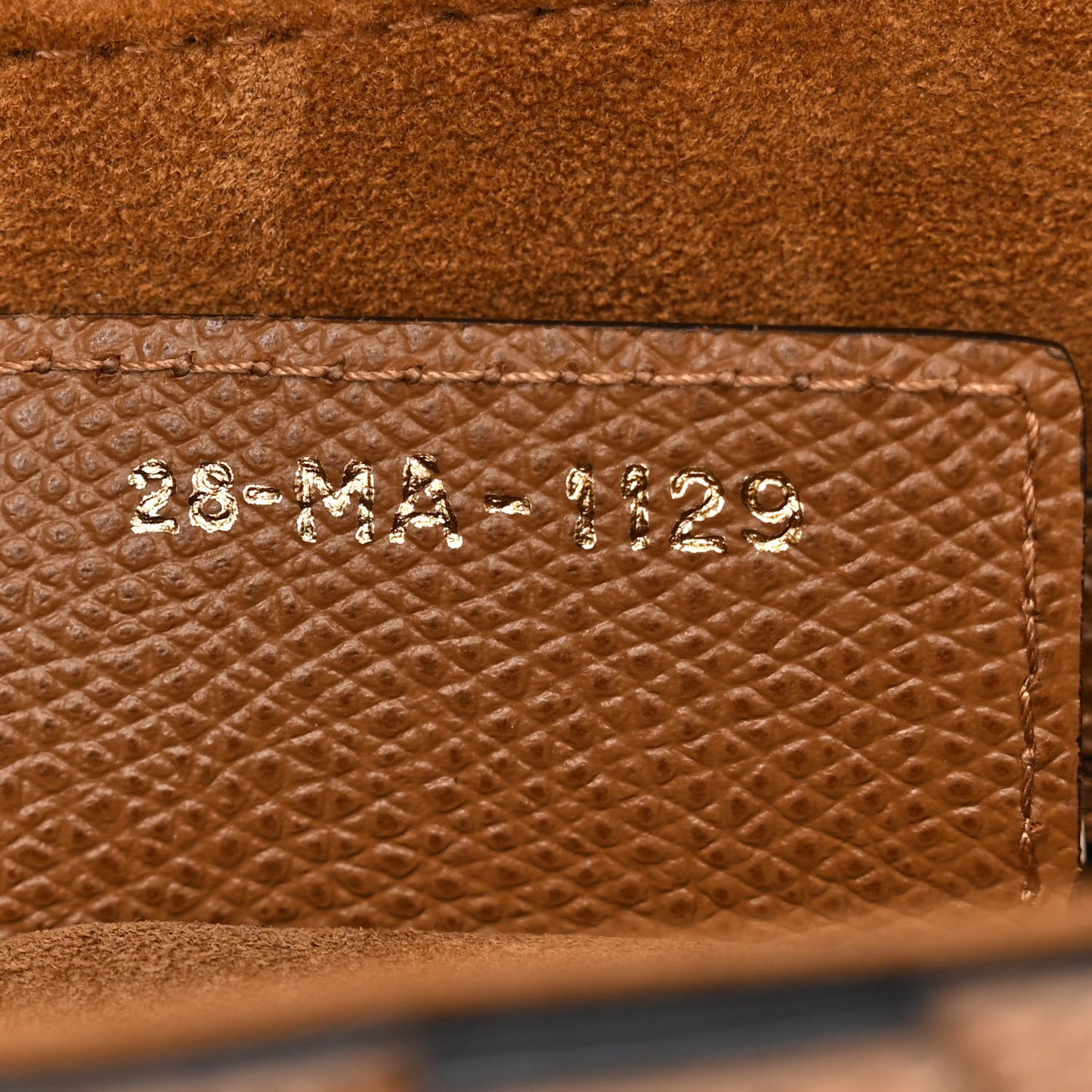 Grained Calfskin Saddle Bag Camello
