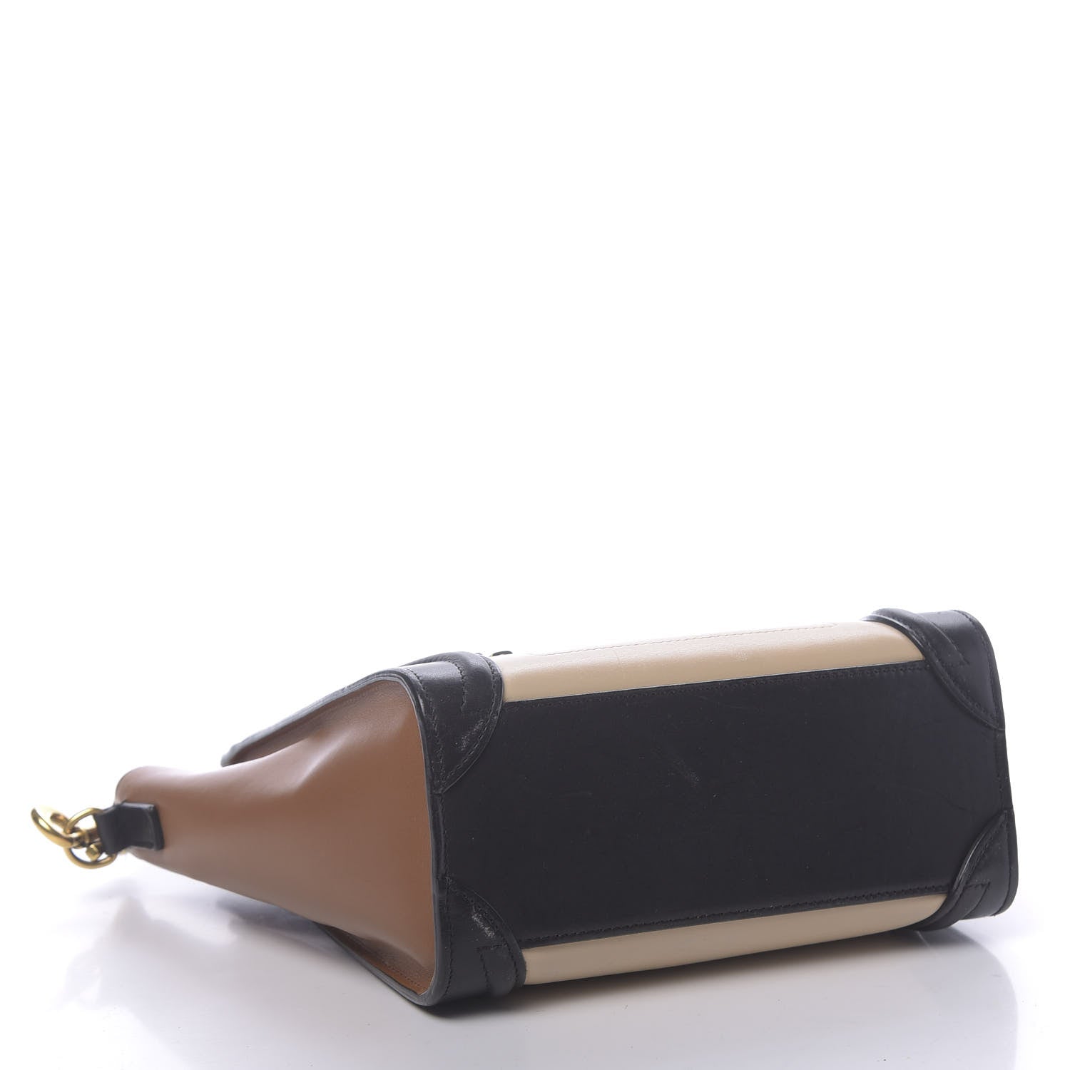 Celine Satin Calfskin Nano Tri-Color Luggage Seashell 4 of 14