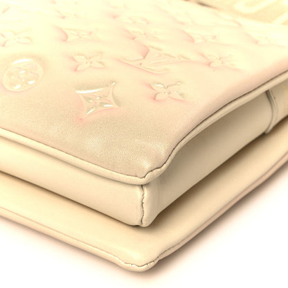 Louis Vuitton Pearlescent Lambskin Embossed Monogram Coussin PM Beige Rose 12 of 12