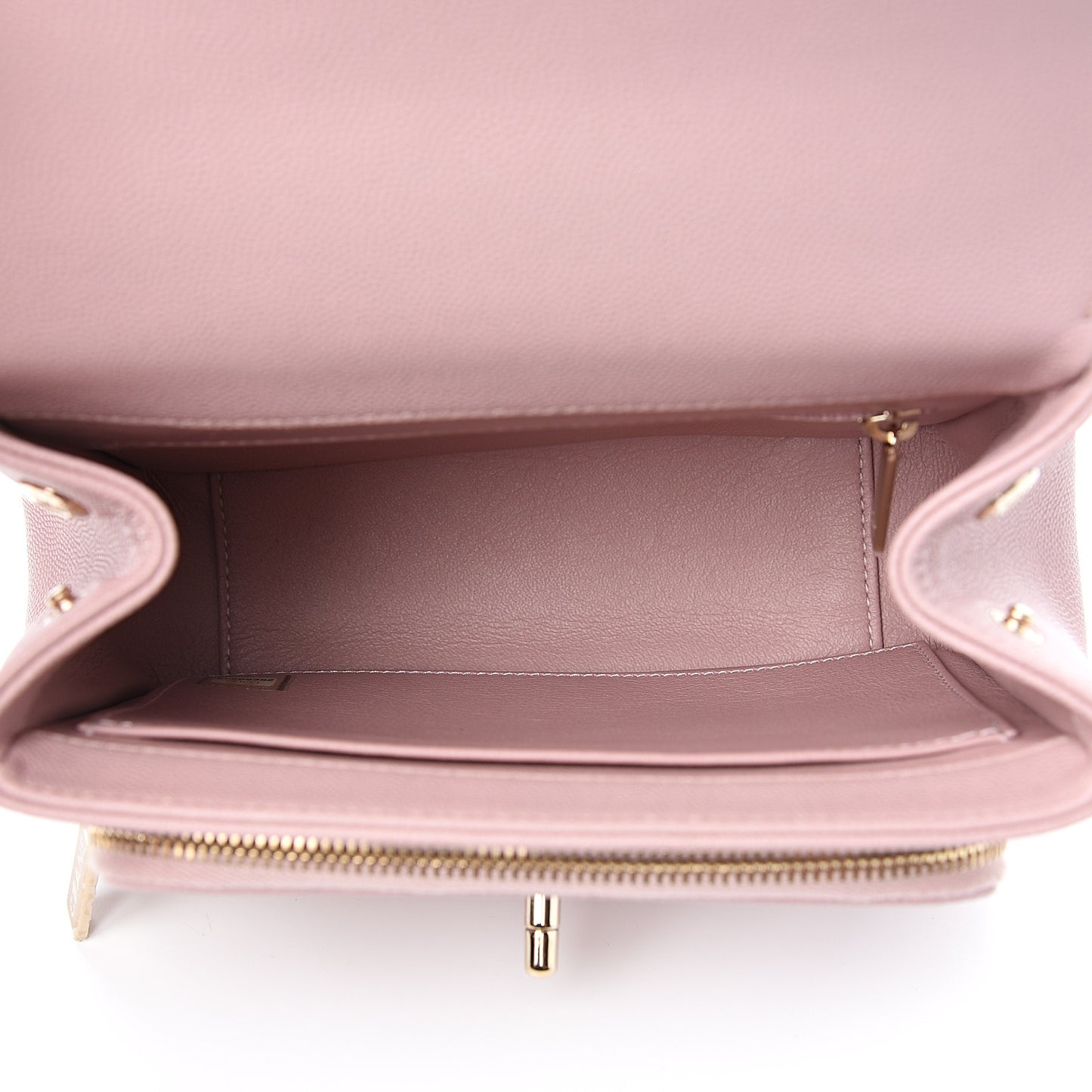 Caviar Quilted Small Business Affinity Flap Light Pink