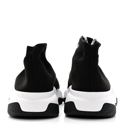 Balenciaga Recycled Knit Bi-Color Sole Womens Speed Lace Up Sneakers 37 Black White 5 of 13