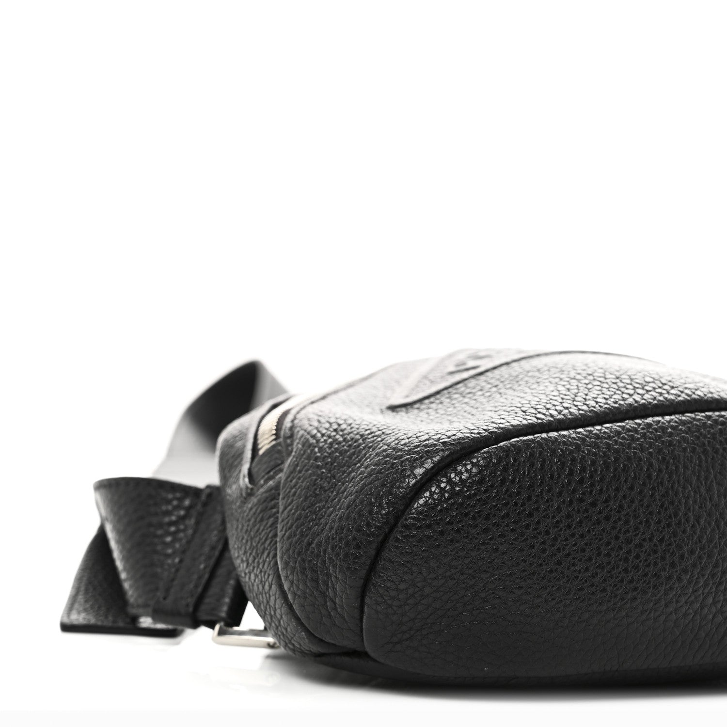 Prada Vitello Daino Logo Embossed Cross Sling Backpack Black 8 of 9