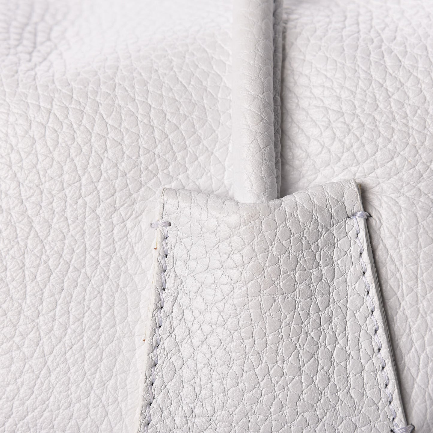 London Grainy Calfskin Medium Baynard Tote White