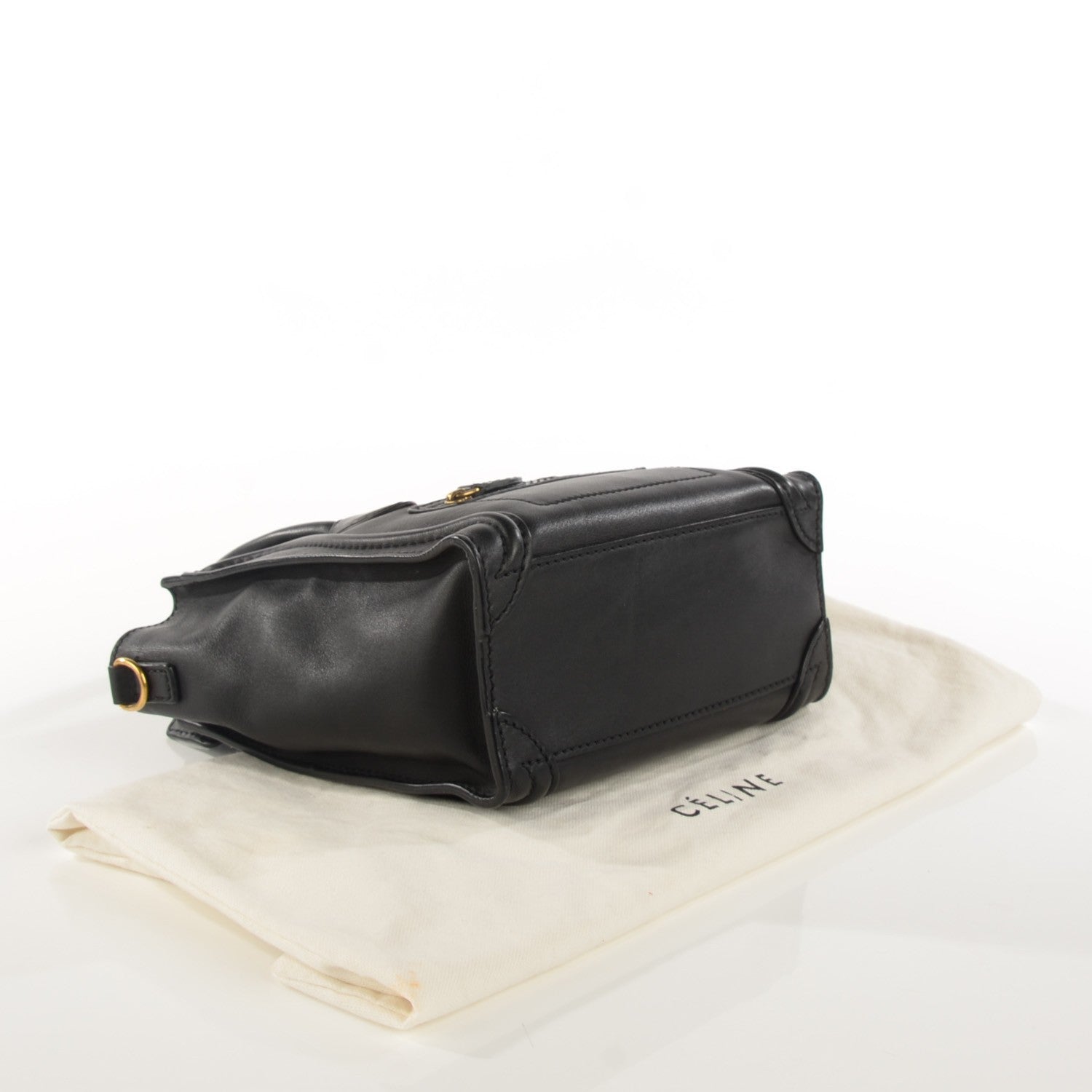 Celine Smooth Calfskin Nano Luggage Black 4 of 8