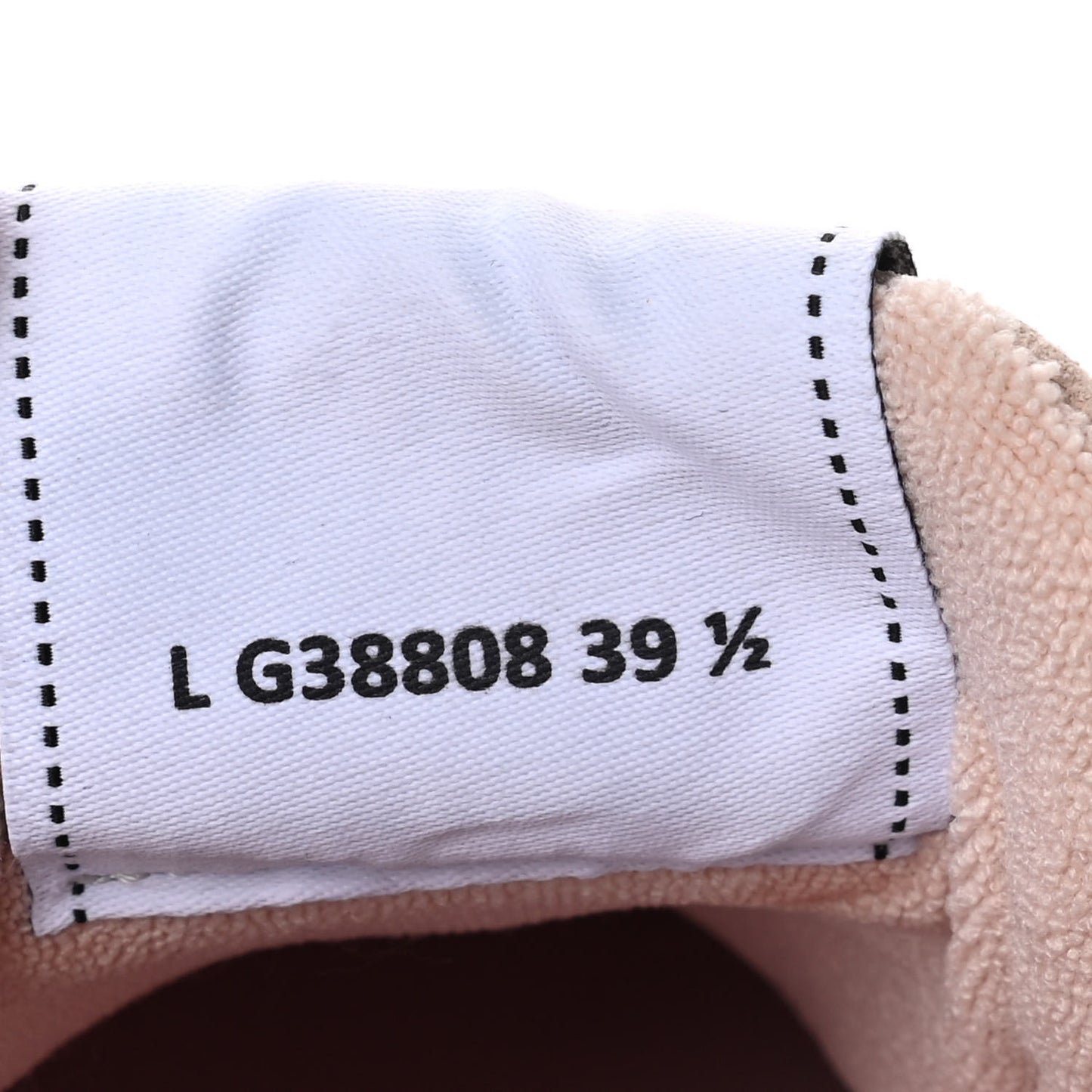 Grained Calfskin Fabric Womens Logo Sneakers 39.5 White Pink