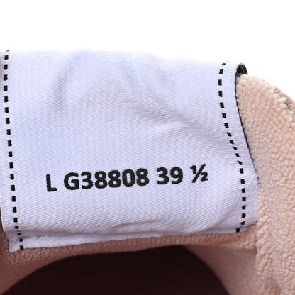 Chanel Grained Calfskin Fabric Womens Logo Sneakers 39.5 White Pink 8 of 9
