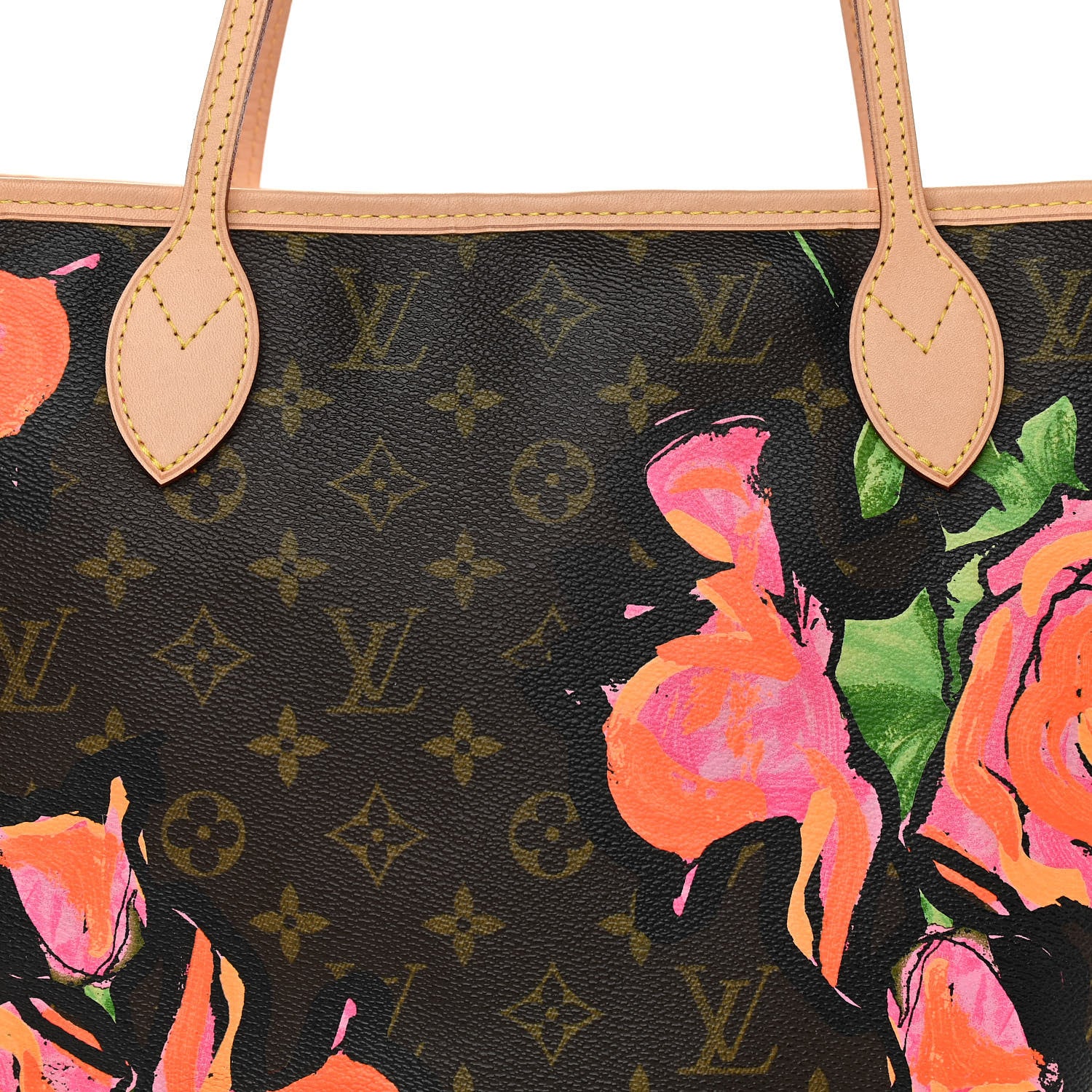 Louis Vuitton Monogram Roses Neverfull MM 8 of 11