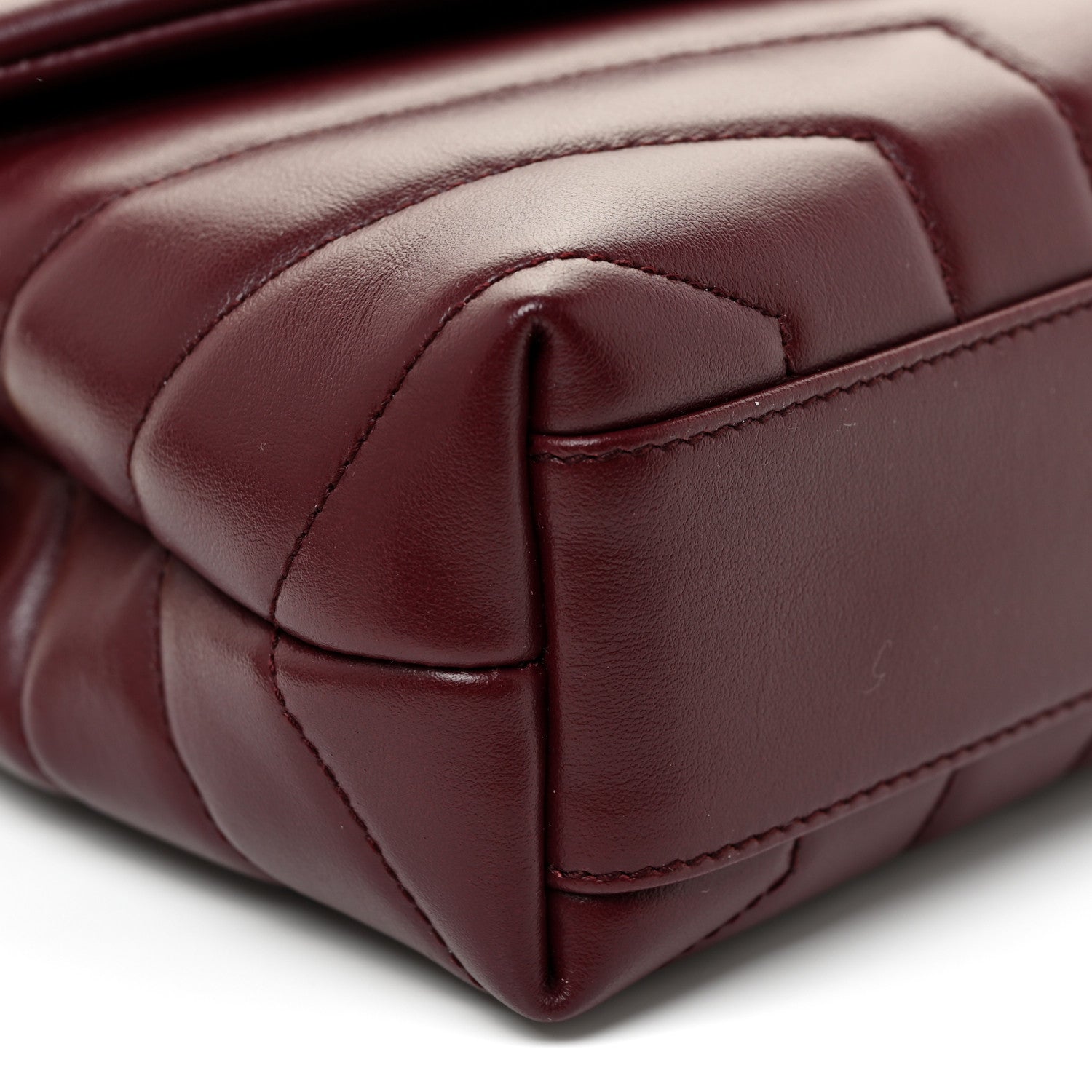 Saint Laurent Calfskin Y Quilted Monogram Toy Loulou Monogram Crossbody Bag Rouge Legion 9 of 12