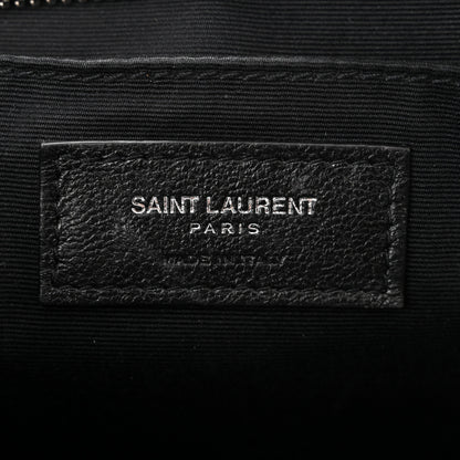 Saint Laurent Lambskin Monogram Embossed Small Lou Camera Bag Black 6 of 11