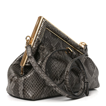Fendi Snakeskin Small Fendi First Dark Grey 3 of 12