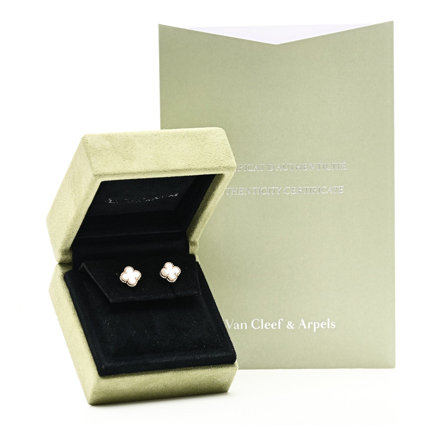 18K Yellow Gold Mother of Pearl Sweet Alhambra Earrings