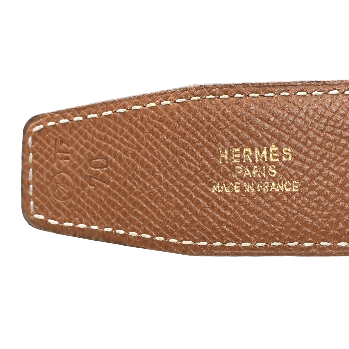 Box Courchevel 24mm Constance H Belt  70 28 Black Gold
