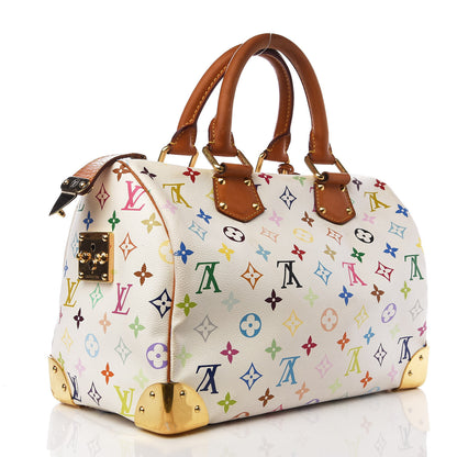 Louis Vuitton Monogram Multicolor Speedy 30 White 2 of 8