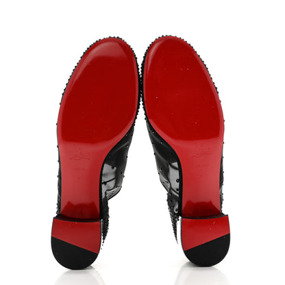 Christian Louboutin Rete Patent Strass Degraginzbar 30 Derby Oxfords 41 Black 5 of 12