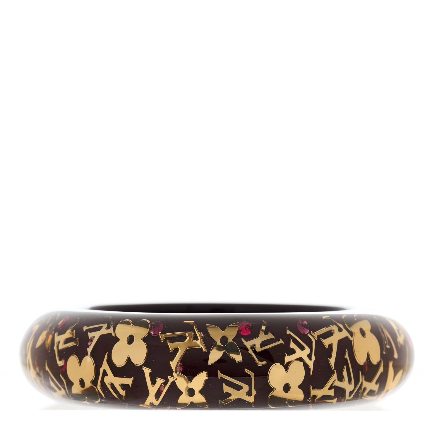 Louis Vuitton Resin Swarovski Medium Inclusion Bracelet GM Marron 1 of 4