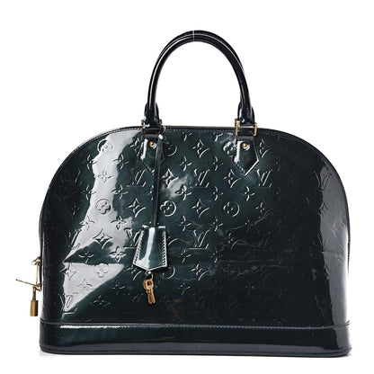 Louis Vuitton Vernis Alma MM Blue Nuit 1 of 16