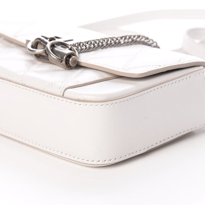 Givenchy Goatskin Quilted GV3 Mini Pocket Convertible Bag White 8 of 9