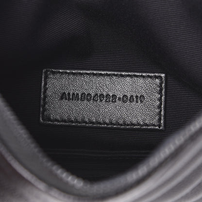 Saint Laurent Grain De Poudre Chevron Monogram Bill Pouch Black 7 of 8