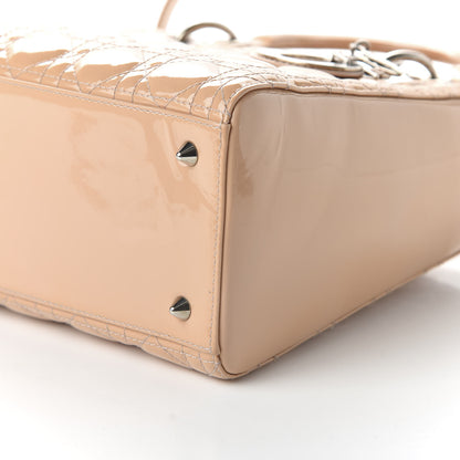 Christian Dior Patent Cannage Medium Lady Dior Beige 9 of 11
