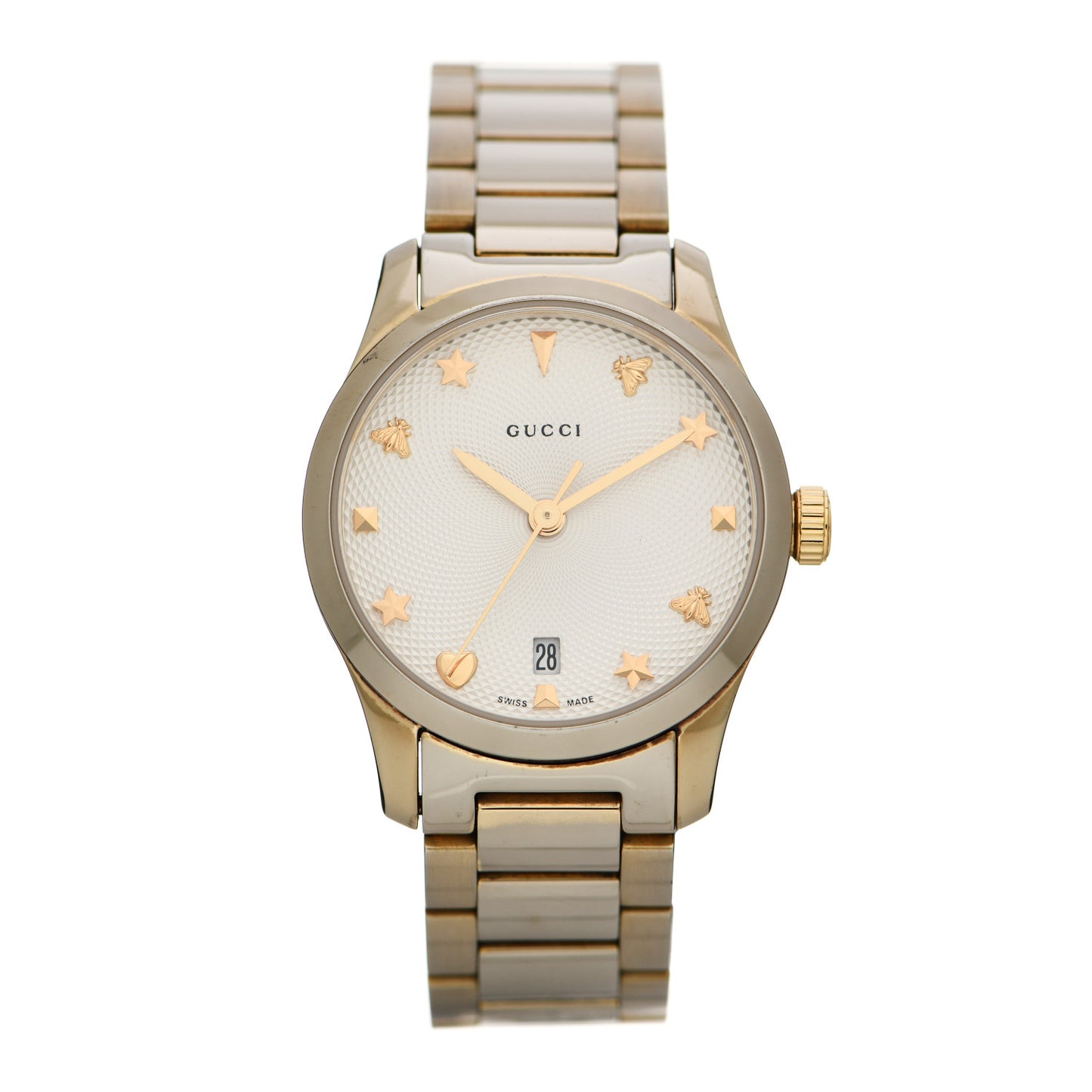 Stainless Steel 27mm G-Timeless Charm Quartz Watch Gold