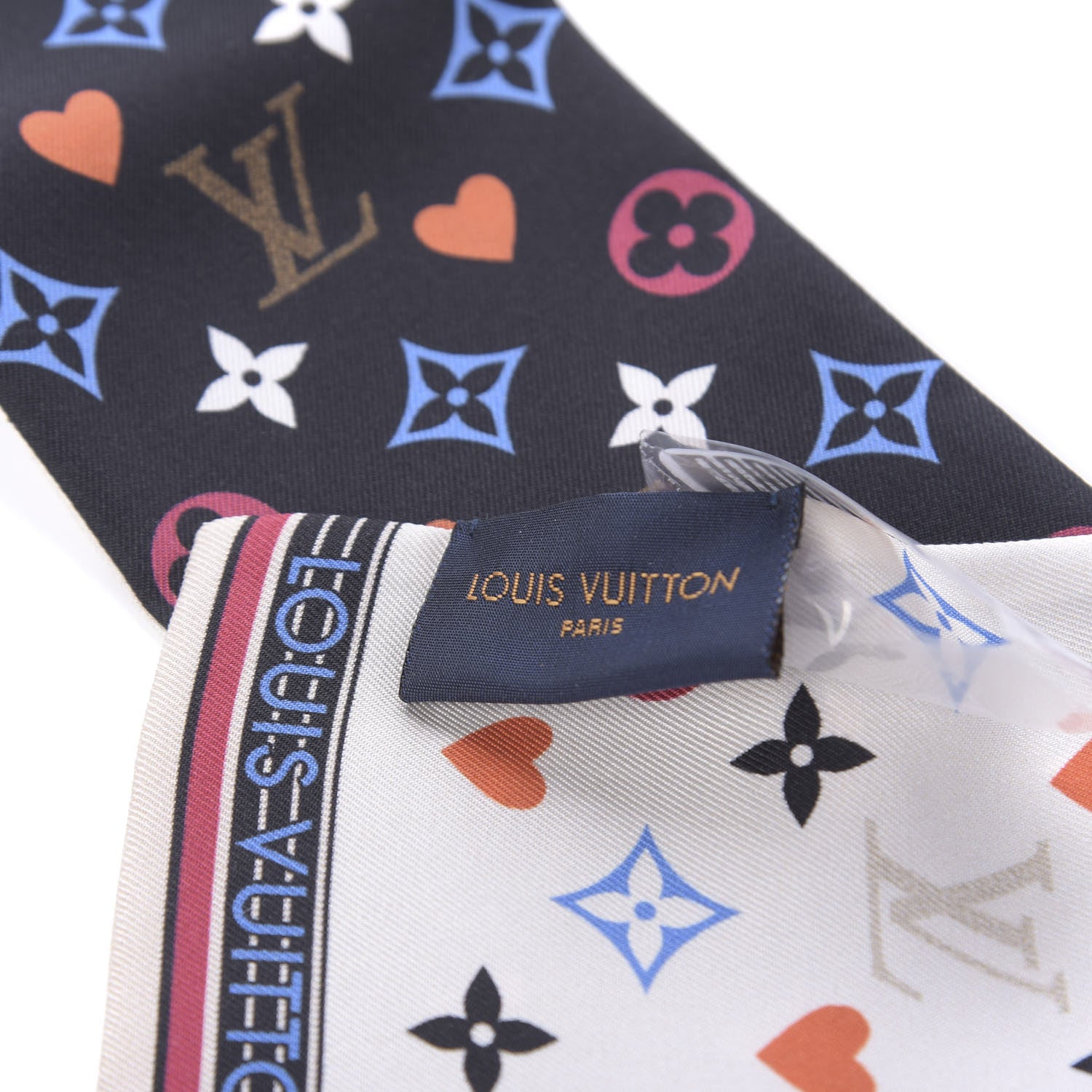 Louis Vuitton Silk Game On Bandeau Black White 3 of 3