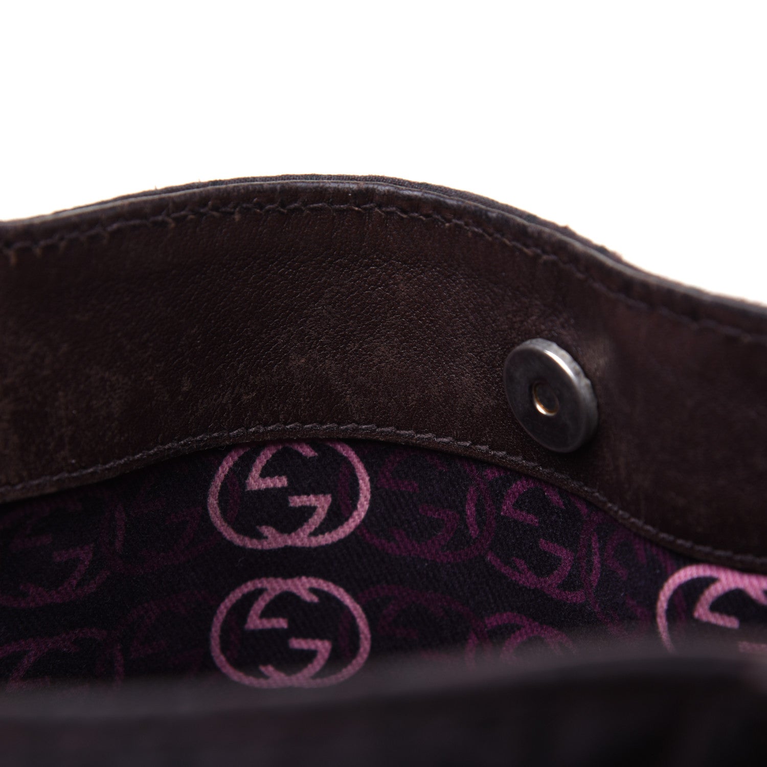 Gucci Nylon Monogram Signature Hobo Shoulder Bag Dark Brown 11 of 24