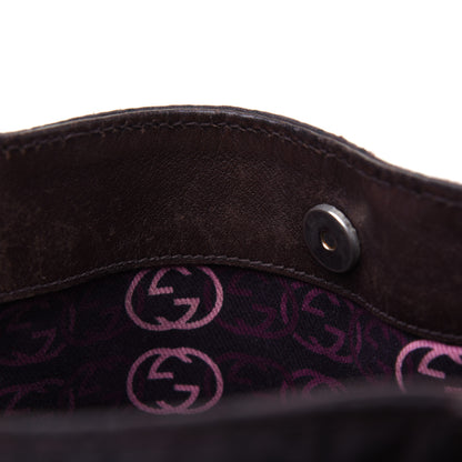 Gucci Nylon Monogram Signature Hobo Shoulder Bag Dark Brown 11 of 24
