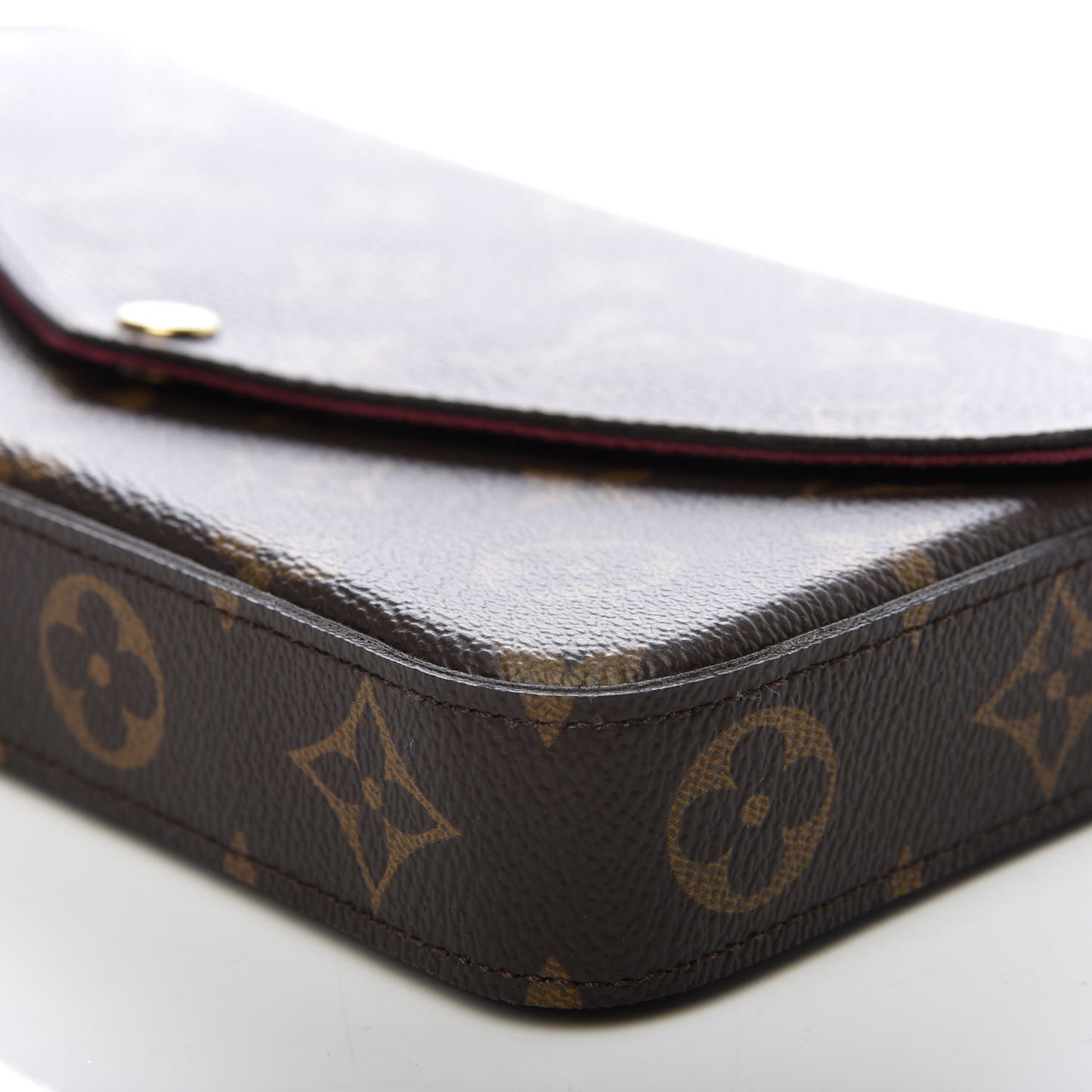 Monogram Pochette Felicie Chain Wallet Fuchsia