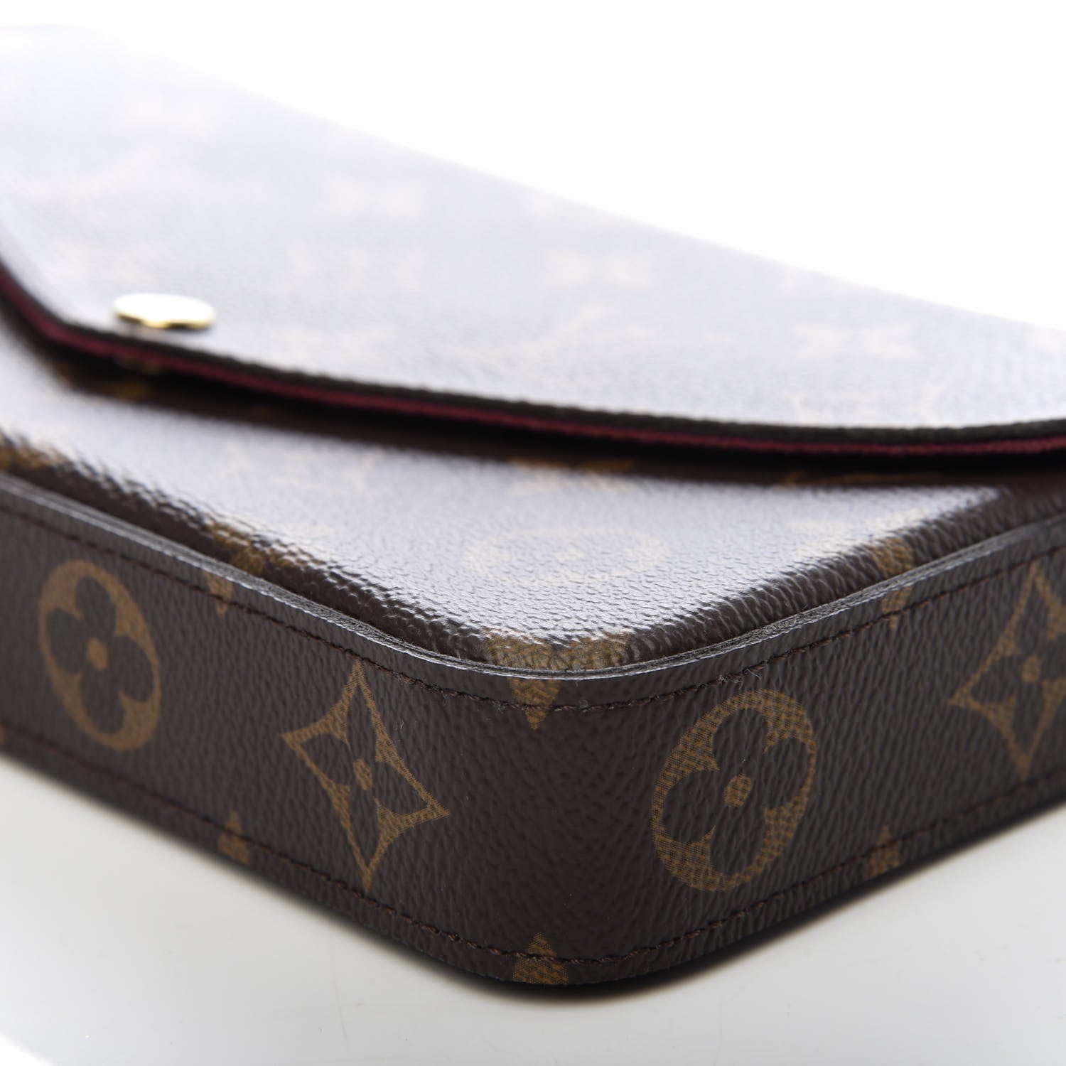Louis Vuitton Monogram Pochette Felicie Chain Wallet Fuchsia 10 of 12