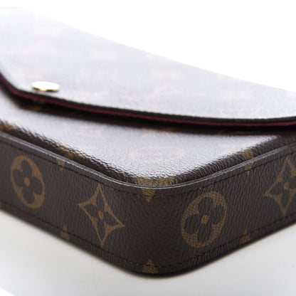 Louis Vuitton Monogram Pochette Felicie Chain Wallet Fuchsia 10 of 12