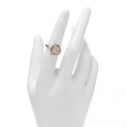 Hermes 18K Rose Gold Diamond PM Echappee Ring 51 5.75 2 of 5