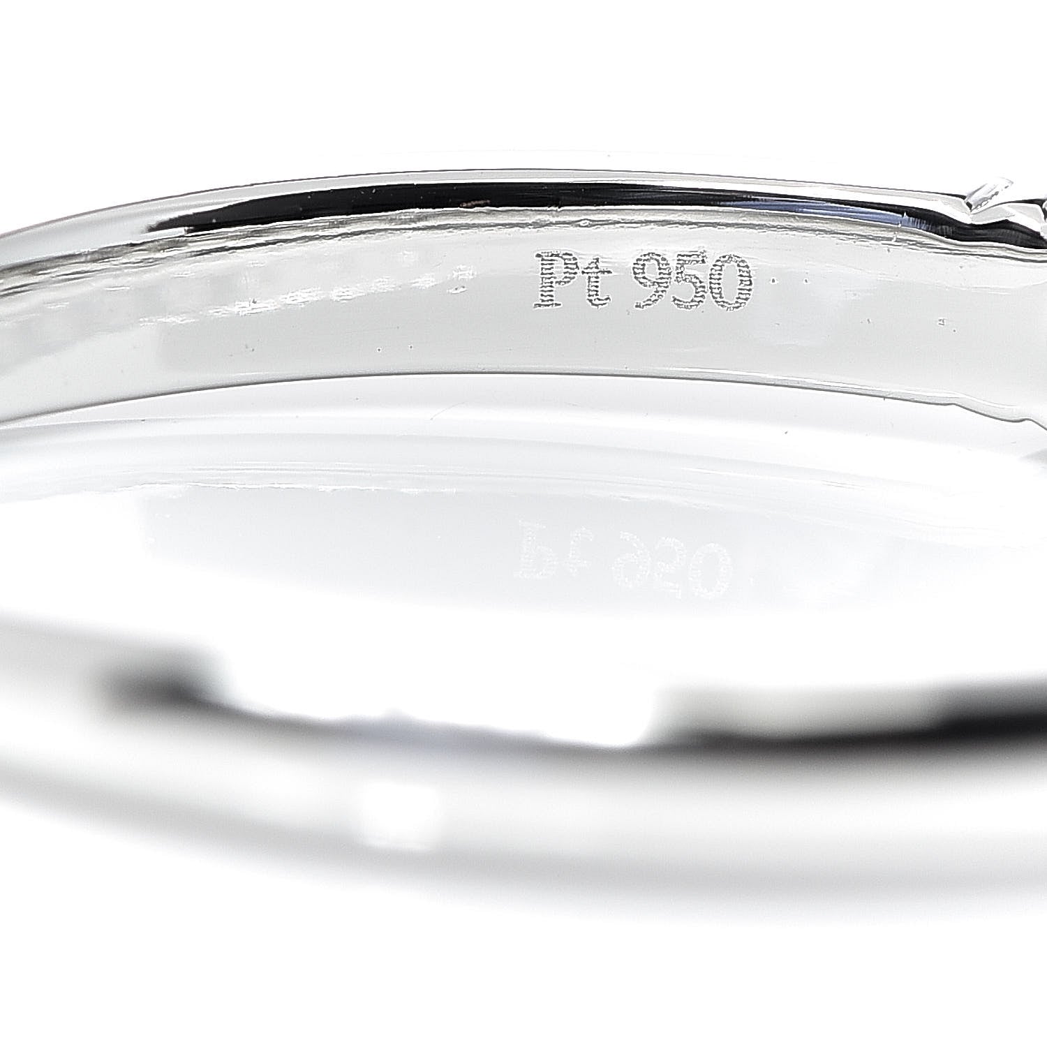 Tiffany Platinum Diamond .57ct 3mm Half Circle Embrace Band Ring 52 6 6 of 7