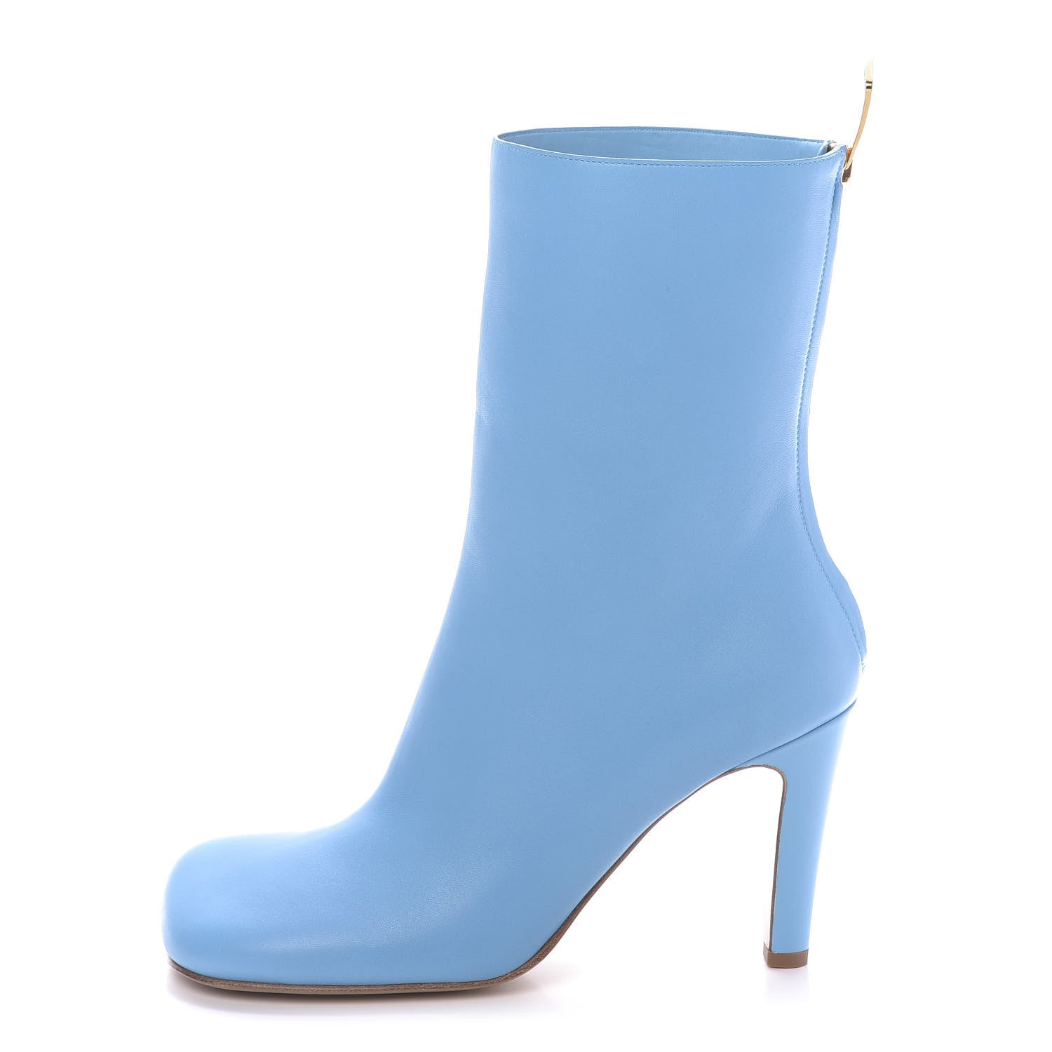 Bottega Veneta Nappa Bloc Ankle Boots 39 Sky Blue 1 of 10