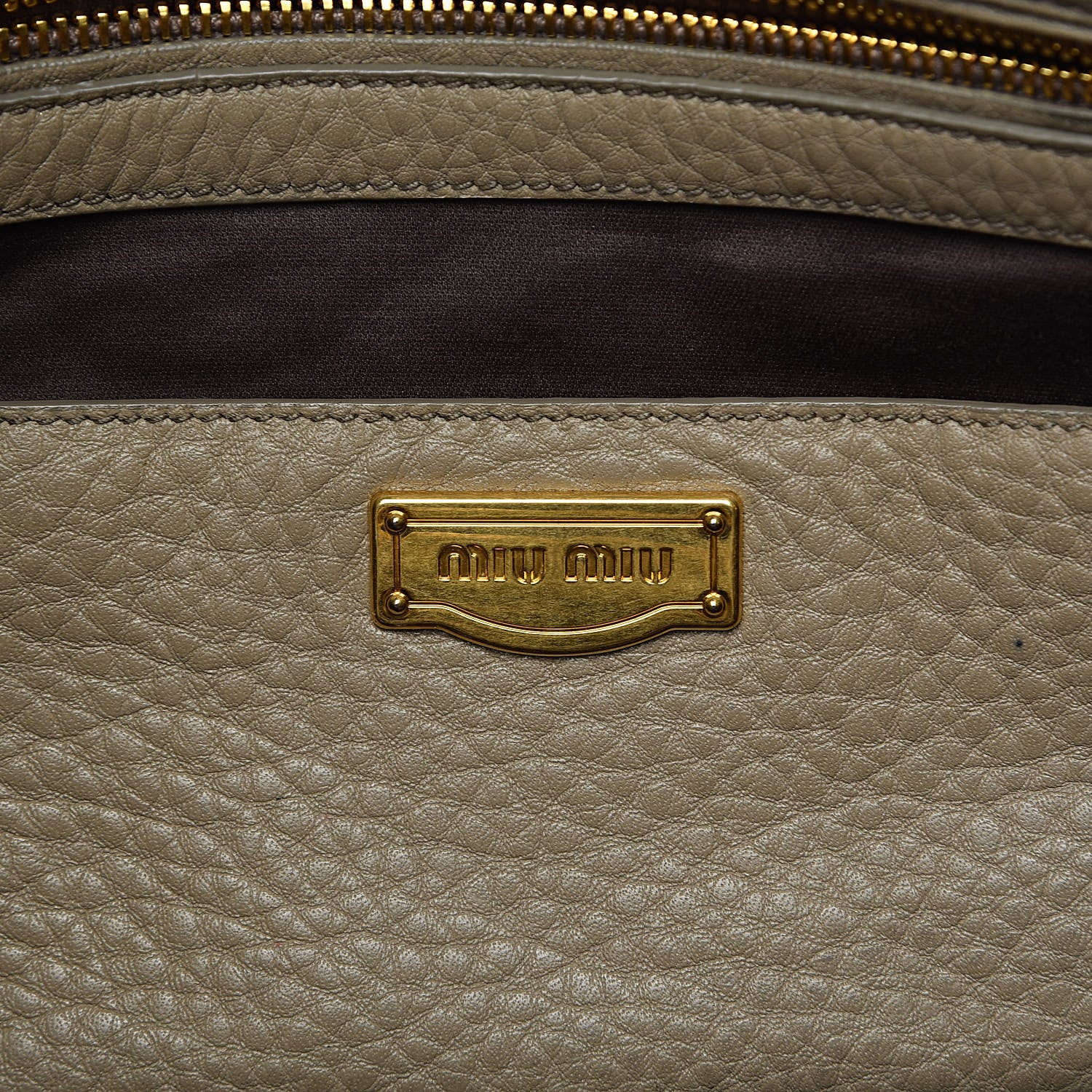 Miu Miu Vitello Daino Tote Argilla 6 of 10