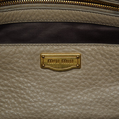 Miu Miu Vitello Daino Tote Argilla 6 of 10