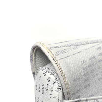 Christian Dior X DANIEL ARSHAM Grained Calfskin Newspaper Print Saddle Bag White 11 of 11