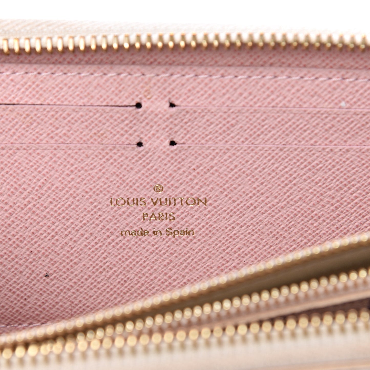 Damier Azur Clemence Wallet Rose Ballerine
