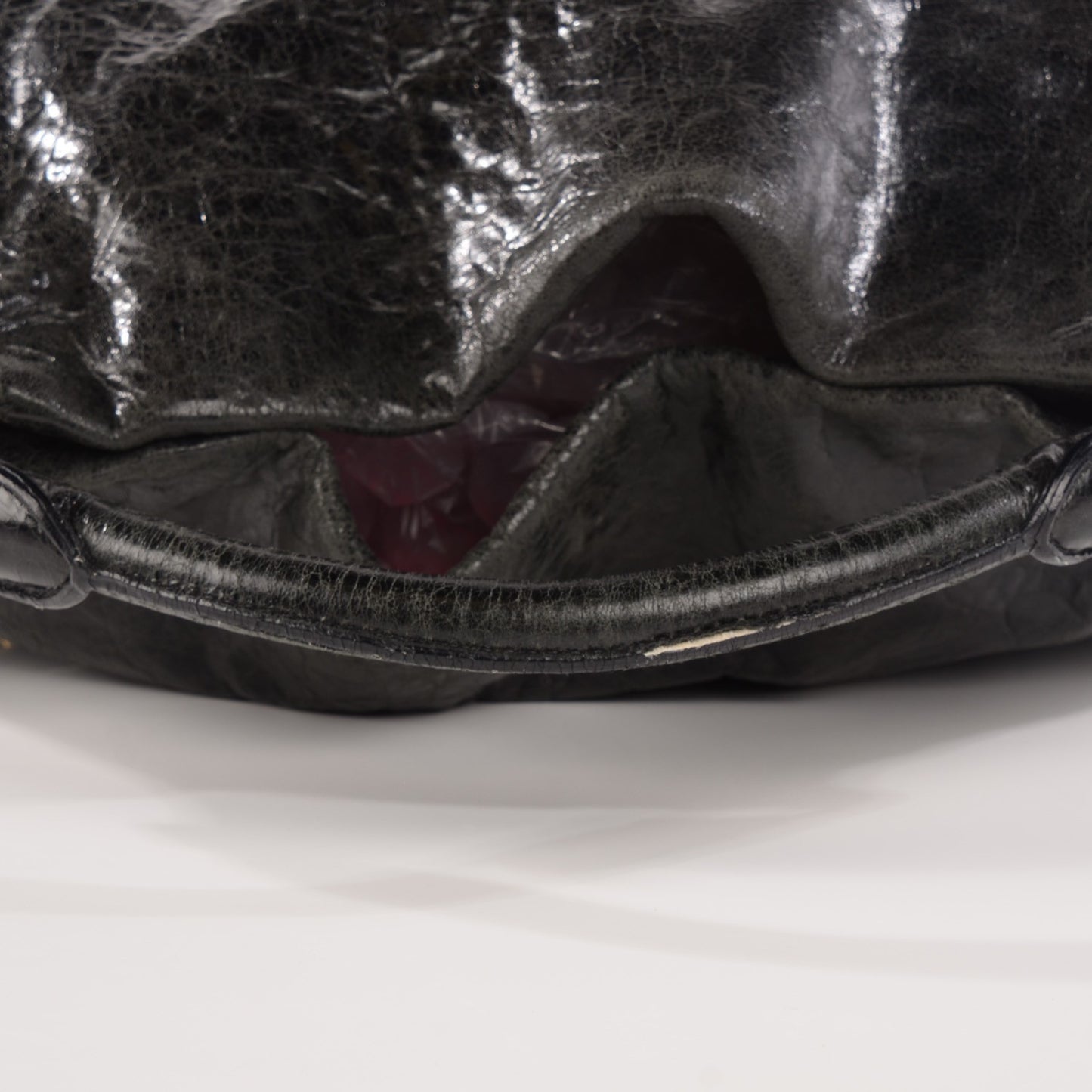 Vitello Lux Charm Hobo Nero Black
