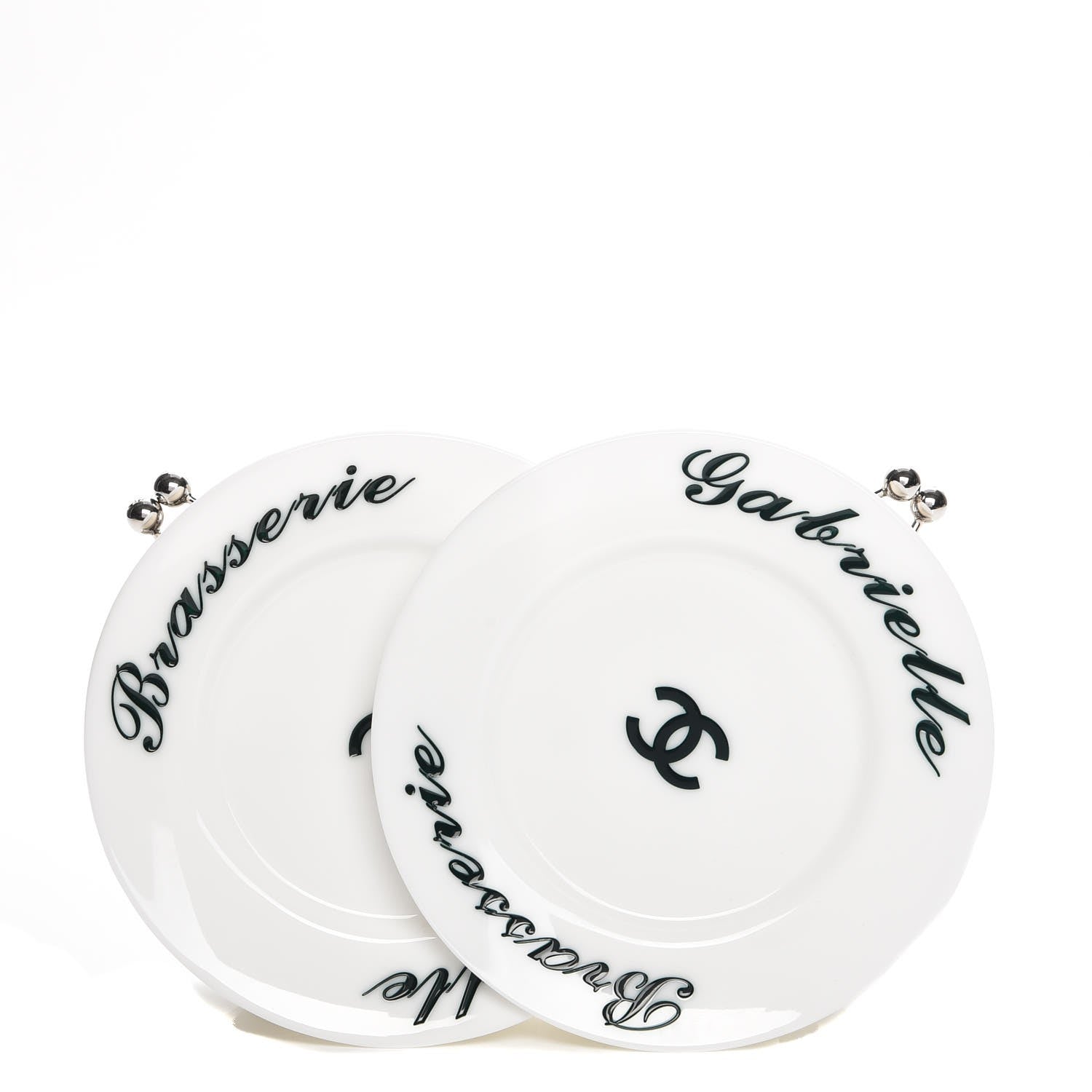 Chanel Plexiglass Brasserie Gabrielle Plates Minaudiere White 1 of 10